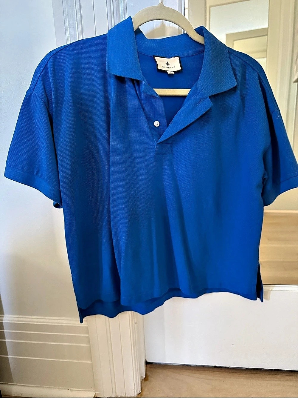 Tuckernuck Boyfriend Polo Royal Blue Small